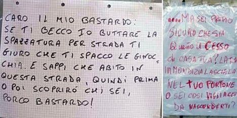 Alghero: Cartelli contro gli incivili