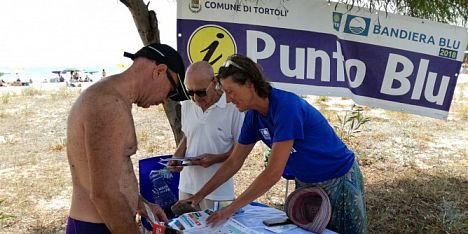 Punto blu al lido di Orrì
